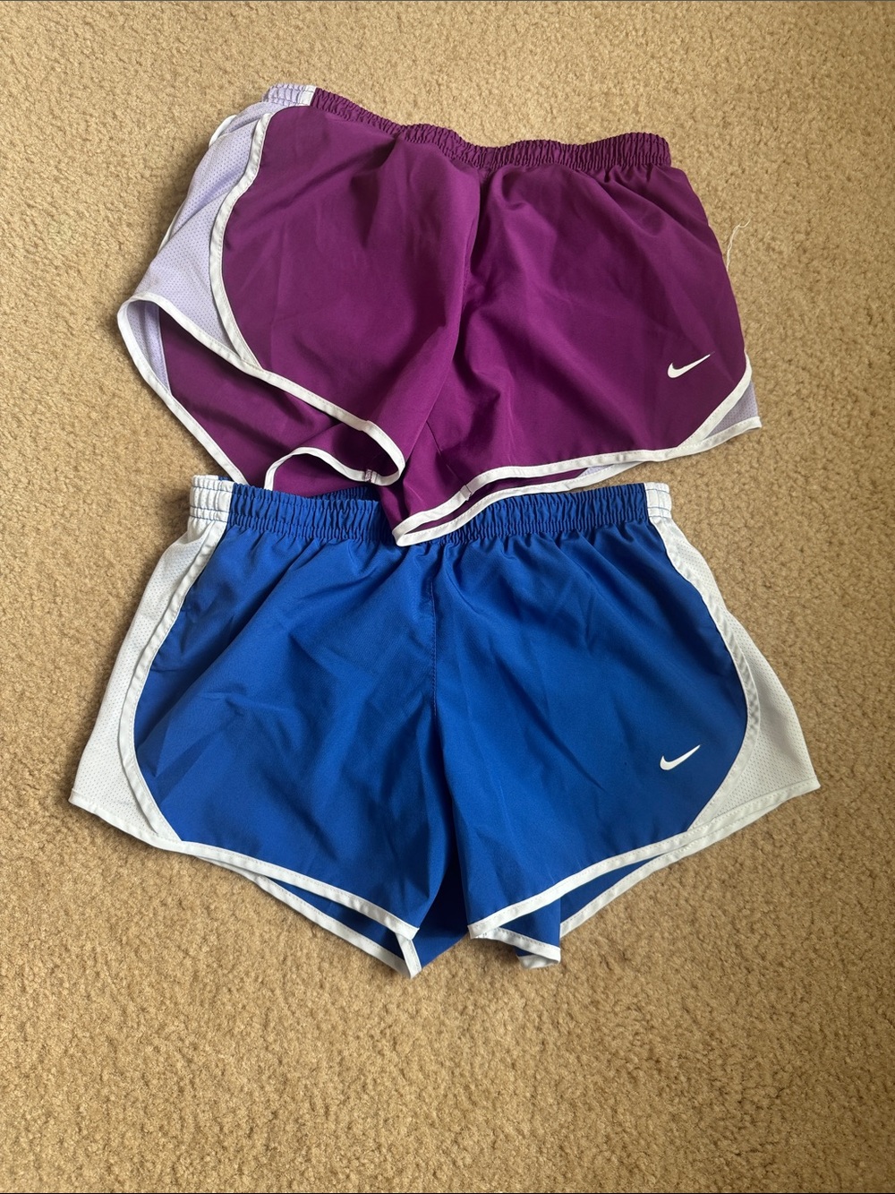 Nike Women's Dri-FIT Athletic Shorts - Purple & Blue
